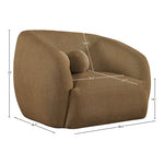 Elowen Fabric Upholstered Chair in Brown