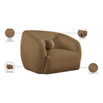 Elowen Fabric Upholstered Chair in Brown