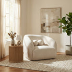 Elowen Fabric Upholstered Chair in Cream