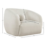 Elowen Fabric Upholstered Chair in Cream