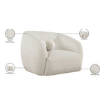 Elowen Fabric Upholstered Chair in Cream