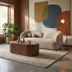 Elowen 91" Fabric Upholstered Sofa in Beige