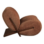 Akira Fabric Upholstered Accent Chair in Cognac