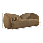 Elowen 91" Fabric Upholstered Sofa in Brown