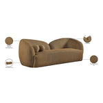 Elowen 91" Fabric Upholstered Sofa in Brown