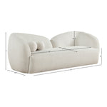 Elowen 91" Fabric Upholstered Sofa in Cream