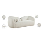 Elowen 91" Fabric Upholstered Sofa in Cream