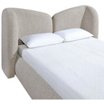 Elowen Chenille Fabric Upholstered King Bed in Beige