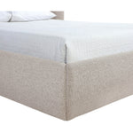 Elowen Chenille Fabric Upholstered King Bed in Beige