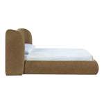 Elowen Chenille Fabric Upholstered King Bed in Brown