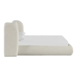 Elowen Chenille Fabric Upholstered King Bed in Cream
