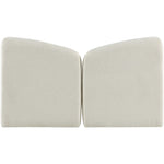 Elowen Chenille Fabric Upholstered King Bed in Cream