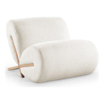 Akira Fabric Upholstered Accent Chair in Cream