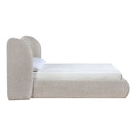 Elowen Chenille Fabric Upholstered Queen Bed in Beige