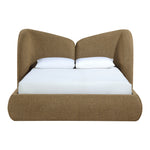 Elowen Chenille Fabric Upholstered Queen Bed in Brown