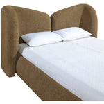 Elowen Chenille Fabric Upholstered Queen Bed in Brown