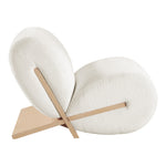 Akira Fabric Upholstered Accent Chair in Cream