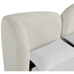 Elowen Chenille Fabric Upholstered Queen Bed in Cream