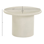 Emara Concrete And Fiberglass Indoor / Outdoor Coffee Table in Cream