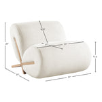 Akira Fabric Upholstered Accent Chair in Cream