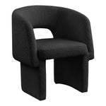 Emmet Boucle Fabric Upholstered Dining / Accent Chair in Black