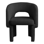 Emmet Boucle Fabric Upholstered Dining / Accent Chair in Black