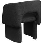 Emmet Boucle Fabric Upholstered Dining / Accent Chair in Black
