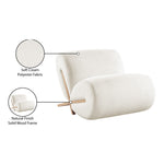 Akira Fabric Upholstered Accent Chair in Cream