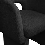 Emmet Boucle Fabric Upholstered Dining / Accent Chair in Black