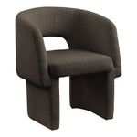 Emmet Boucle Fabric Upholstered Dining / Accent Chair in Brown