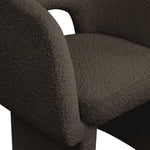 Emmet Boucle Fabric Upholstered Dining / Accent Chair in Brown