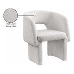 Emmet Boucle Fabric Upholstered Dining / Accent Chair in Cream