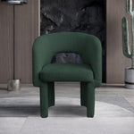 Emmet Boucle Fabric Upholstered Dining / Accent Chair in Green