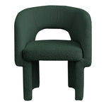 Emmet Boucle Fabric Upholstered Dining / Accent Chair in Green