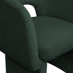 Emmet Boucle Fabric Upholstered Dining / Accent Chair in Green