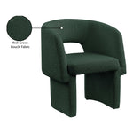 Emmet Boucle Fabric Upholstered Dining / Accent Chair in Green