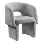 Emmet Boucle Fabric Upholstered Dining / Accent Chair in Grey