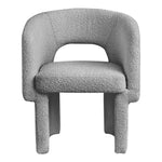 Emmet Boucle Fabric Upholstered Dining / Accent Chair in Grey