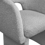 Emmet Boucle Fabric Upholstered Dining / Accent Chair in Grey