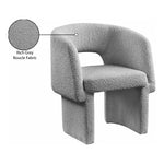 Emmet Boucle Fabric Upholstered Dining / Accent Chair in Grey