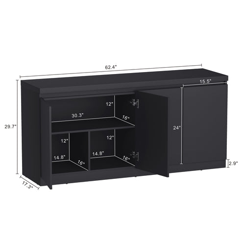 Griffin 62" Sideboard in Onyx