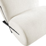 Akira Fabric Upholstered Accent Chair in Cream