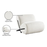 Akira Fabric Upholstered Accent Chair in Cream