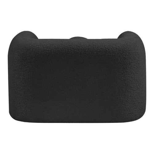 Emory Boucle Fabric Upholstered Chair in Black