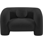Emory Boucle Fabric Upholstered Chair in Black