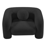 Emory Boucle Fabric Upholstered Chair in Black