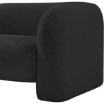 Emory Boucle Fabric Upholstered Chair in Black