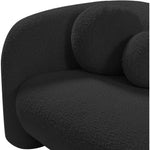 Emory Boucle Fabric Upholstered Chair in Black