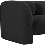 Emory Boucle Fabric Upholstered Chair in Black