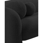 Emory Boucle Fabric Upholstered Chair in Black